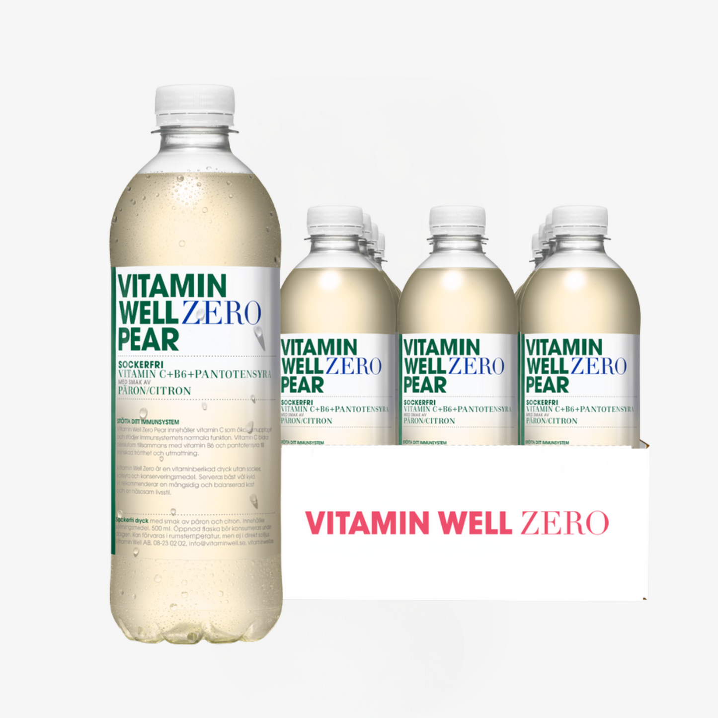 Vitamin Well Zero Pear 500 ml (12 - Pack)